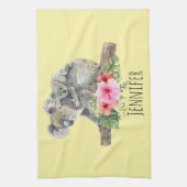 ウォーターカラーコアラベアーズキュートママ&ベビー キッチンタオル (縦)