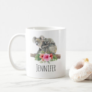 ウォーターカラーコアラベアーズキュートママ&ベビー コーヒーマグカップ