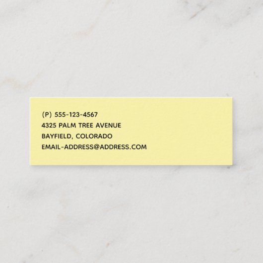 ウォーターカラーコアラベアーズキュートママ&ベビー スキニー名刺 (裏面)