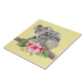 ウォーターカラーコアラベアーズキュートママ&ベビー タイル (側面)