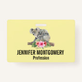 ウォーターカラーコアラベアーズキュートママ&ベビー バッジ (正面)