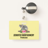 ウォーターカラーコアラベアーズキュートママ&ベビー バッジ (裏面リトラクタブル付き)