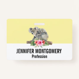 ウォーターカラーコアラベアーズキュートママ&ベビー バッジ