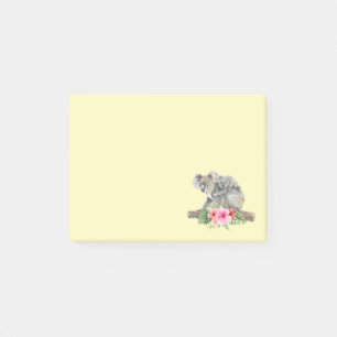 ウォーターカラーコアラベアーズキュートママ&ベビー ポストイット