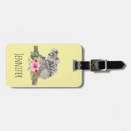 ウォーターカラーコアラベアーズキュートママ&ベビー ラゲッジタグ