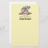 ウォーターカラーコアラベアーズキュートママ&ベビー 便箋 (正面/裏面)