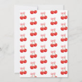 ウォーターカラーコケットさくらんぼ誕生日 サンキューカード (裏面)