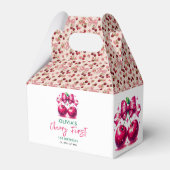 ウォーターカラーコケットさくらんぼ1st誕生日 フェイバーボックス (正面サイド)