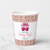 ウォーターカラーコケットさくらんぼ1st誕生日 紙コップ (裏面)