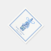 ウォーターカラーコケットシャンパンボトルブライダルシャワー スタンダードカクテルナプキン (角)