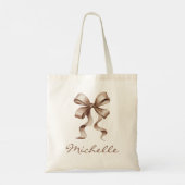 ウォーターカラーコケットボウトレンディーフェミニンガーリー トートバッグ (裏面)