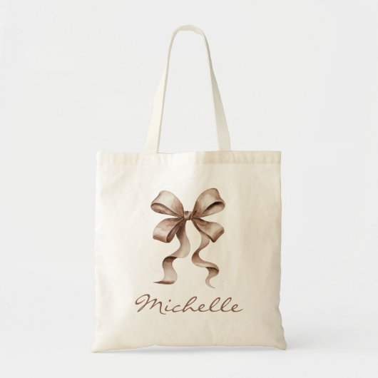 ウォーターカラーコケットボウトレンディーフェミニンガーリー トートバッグ (正面)