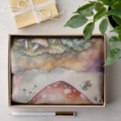 ウォーターカラーコテージコアマッシュルームデクページ紙 薄葉紙 (ギフト)