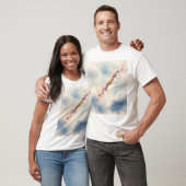 ウォーターカラーコメットギャラクシーシーン Tシャツ (ユニセックス)