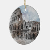 ウォーターカラーコロシアムローマイタリアギフト セラミックオーナメント (右)