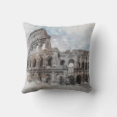 ウォーターカラーコロシアムローマイタリア クッション (裏面)