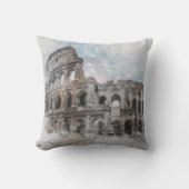 ウォーターカラーコロシアムローマイタリア クッション (正面)