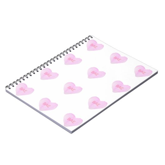 ウォーターカラーコンボハーツバーノート ノートブック (左側)