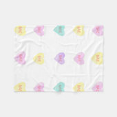 ウォーターカラーコンボハーツBAEフリースブランケット フリースブランケット (正面(横))