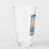 ウォーターカラーコースタルビーチイ海ライトハウス タンブラーグラス (右)