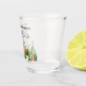 ウォーターカラーコーラルトロピカルフローラビーチハウス ショットグラス (右)