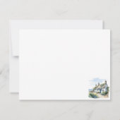 ウォーターカラーコーンウォールシーサイドコテージ ノートカード (裏面)