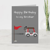 ウォーターカラーゴルフおもしろいゴルフブラザー誕生日おもしろい カード (正面)