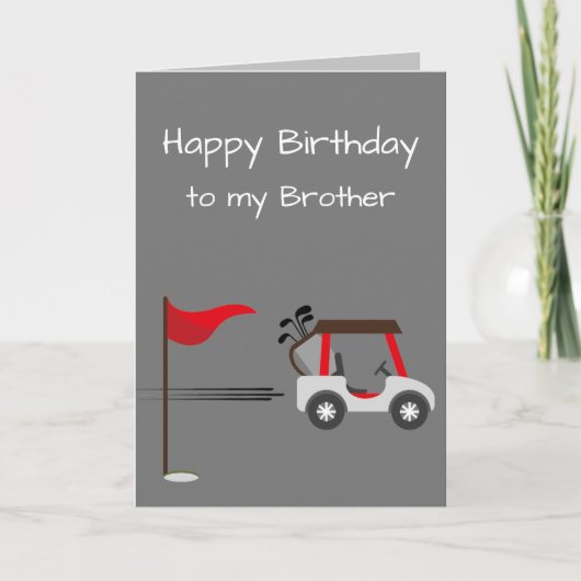 ウォーターカラーゴルフおもしろいゴルフブラザー誕生日おもしろい カード (正面)