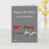 ウォーターカラーゴルフおもしろいゴルフブラザー誕生日おもしろい カード (黄色い花)