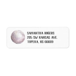 ウォーターカラーゴルフ差出人住所ラベル ラベル