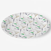 ウォーターカラーゴルフ紙プレート ペーパープレート (アングル)