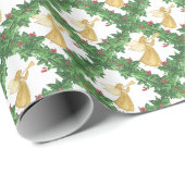 ウォーターカラーゴールデンエンジェルガーランド ラッピングペーパー (ロールコーナー)
