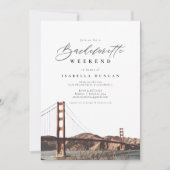 ウォーターカラーゴールデンゲートサンフランシスコスカイライン 招待状 (正面)