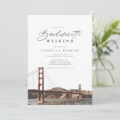 ウォーターカラーゴールデンゲートサンフランシスコスカイライン 招待状 (スタンド正面)