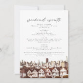 ウォーターカラーゴールデンゲートサンフランシスコスカイライン 招待状 (裏面)