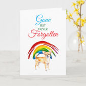 ウォーターカラーゴールデンチワフアペットロス悔やみや弔慰 カード (黄色い花)