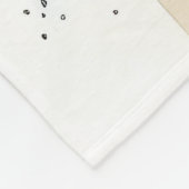 ウォーターカラーゴールデンラブラドールリトリバーと花 フリースブランケット (角)