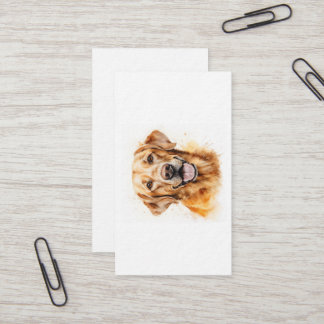 ウォーターカラーゴールデンラブラドールレトリエバードッグ 名刺