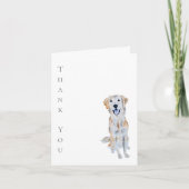 ウォーターカラーゴールデンレトリエバードッグありがとう カード (正面)