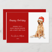 ウォーターカラーゴールデンレトリバーホリデイ 案内状 (正面/裏面)