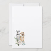 ウォーターカラーゴールデンレトリバー&カタホラレオパード 招待状 (裏面)