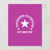 ウォーターカラーサッカーピンクバジェット誕生日招待状 (裏面)