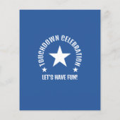 ウォーターカラーサッカーブルーバジェット誕生日招待状 (裏面)