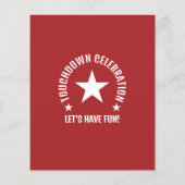 ウォーターカラーサッカーレッドバジェット誕生日招待状 (裏面)