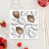 ウォーターカラーサッカー紙ナプキンス スタンダードランチョンナプキン (インサイチュ)