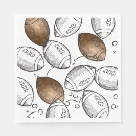 ウォーターカラーサッカー紙ナプキンス スタンダードランチョンナプキン