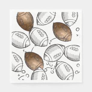 ウォーターカラーサッカー紙ナプキンス スタンダードランチョンナプキン