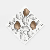 ウォーターカラーサッカー紙ナプキンス スタンダードランチョンナプキン (角)