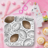 ウォーターカラーサッカー紙プレート ペーパープレート (パーティー)