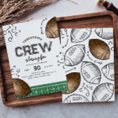 ウォーターカラーサッカー誕生日招待状 招待状